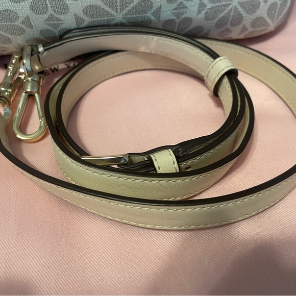 NWT Kate Spade Spade Flower Monogram Satchel & middle Wallet Multi ivory - Picture 2 of 8